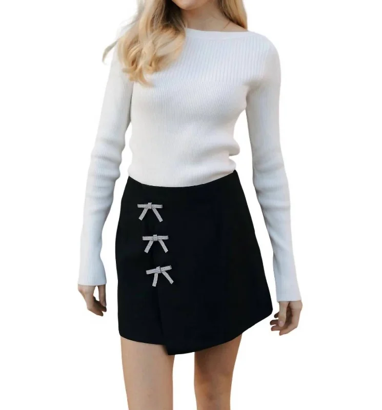 Long Sleeve Rib Sweater In Off White Streetwear Style for 