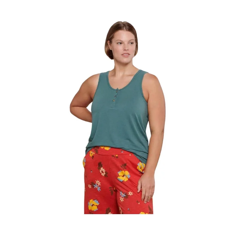 Toad & Co Women's Piru Henley Tank - Silver Pine Adventure