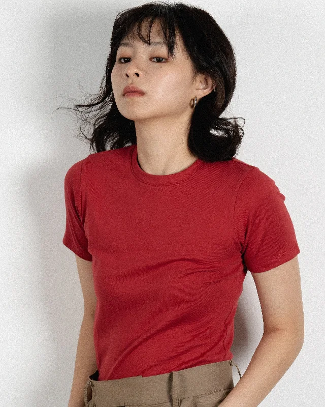Basic Crew Neck Short Sleeve Tee Feminine Women's Soft 