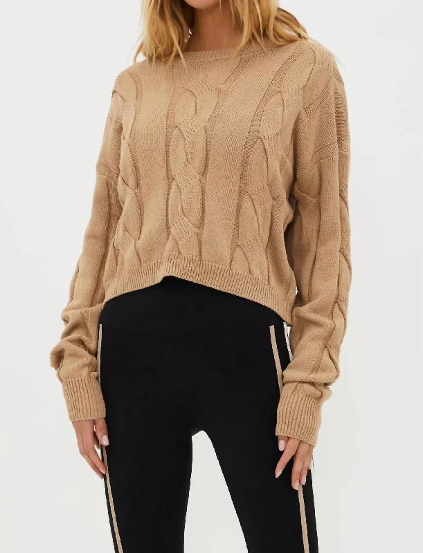 Clarice Sweater In Sandshell Practical Women's Quick - dry