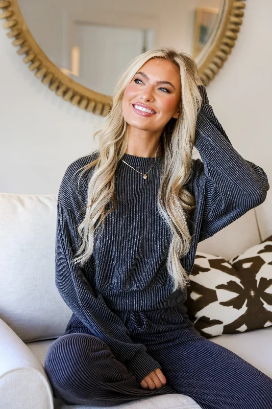 FINAL SALE - Perfect Aesthetic Cropped Corded Pullover Elegant Women's 