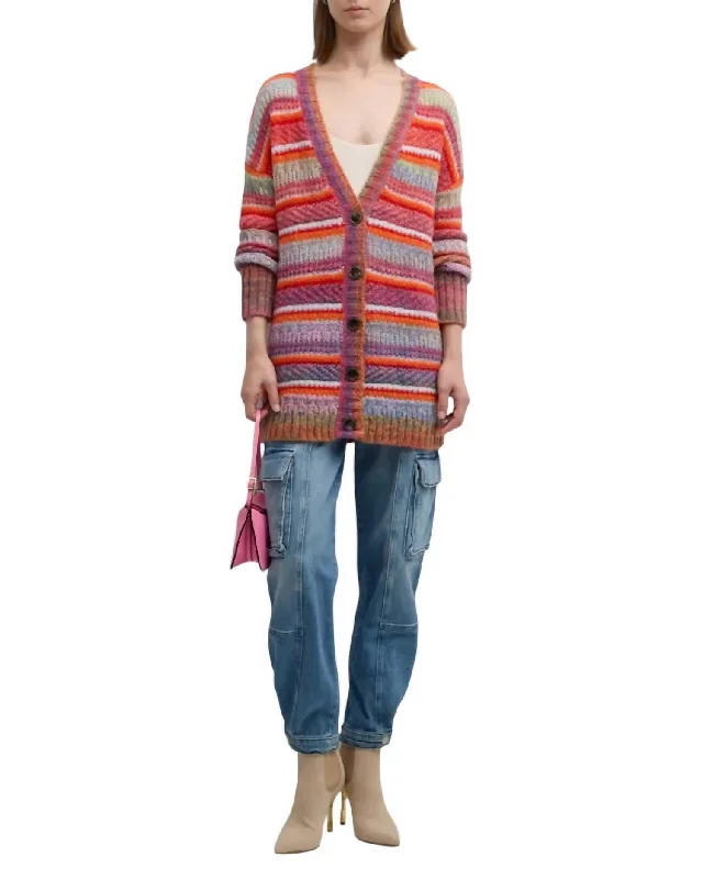 Retro Cardi In Multi Elegant Women's Formal 