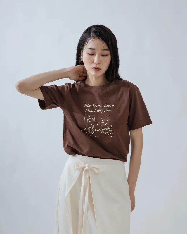 Take Every Chance Tee (Brown) Cashmere