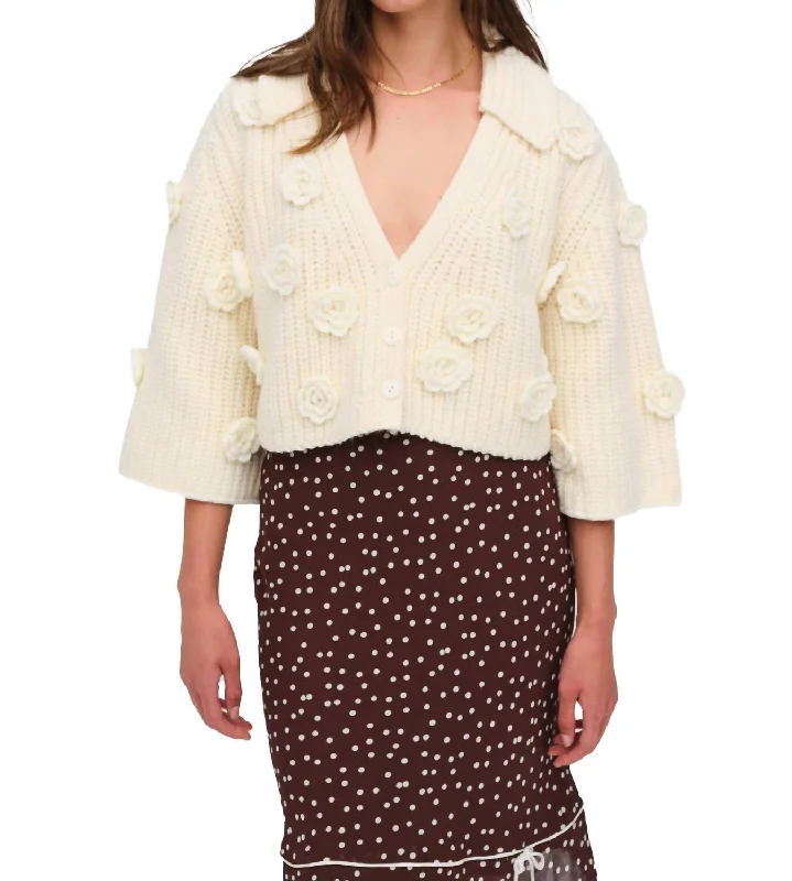 Ivy Cardigan In Cream Modern Women's 