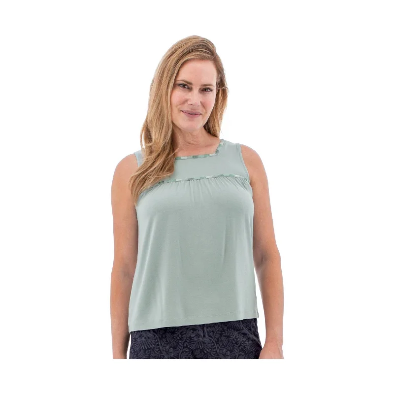 Aventura Women's Capella Tank Top - Grey Mist/Green - ONLINE STORE CREDIT/EXCHANGE ONLY Athletic Women's High - 