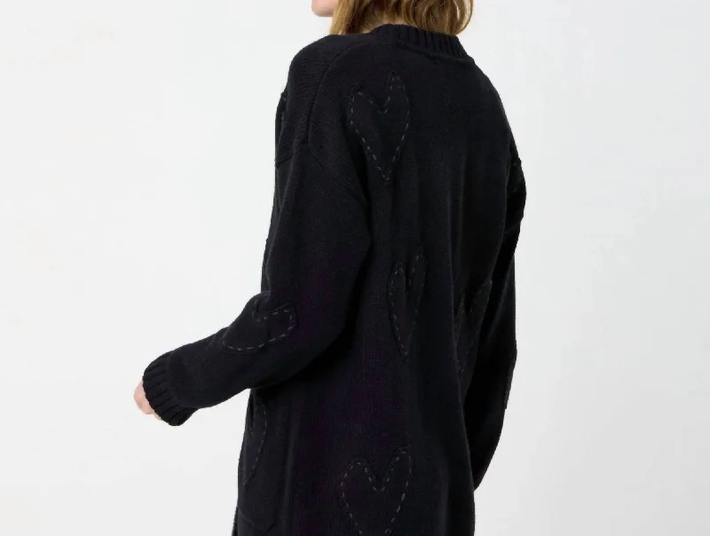 Poppy Zero Waste Cardigan In Black Cool Women's Skate
