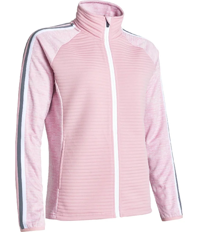 Women Turnberry 3D Stripe Fullzip Cardigan In Rosebud Refined Women's Classic 