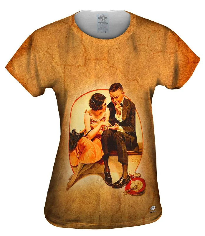 Norman Rockwell - "Girl reading Palm" (1921) Hip Women's Retro