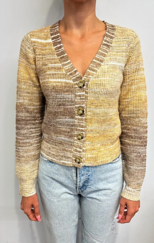 Esmerelda Lightweight Cardigan In Ruby Multi Stripe Stylish Women's Neon