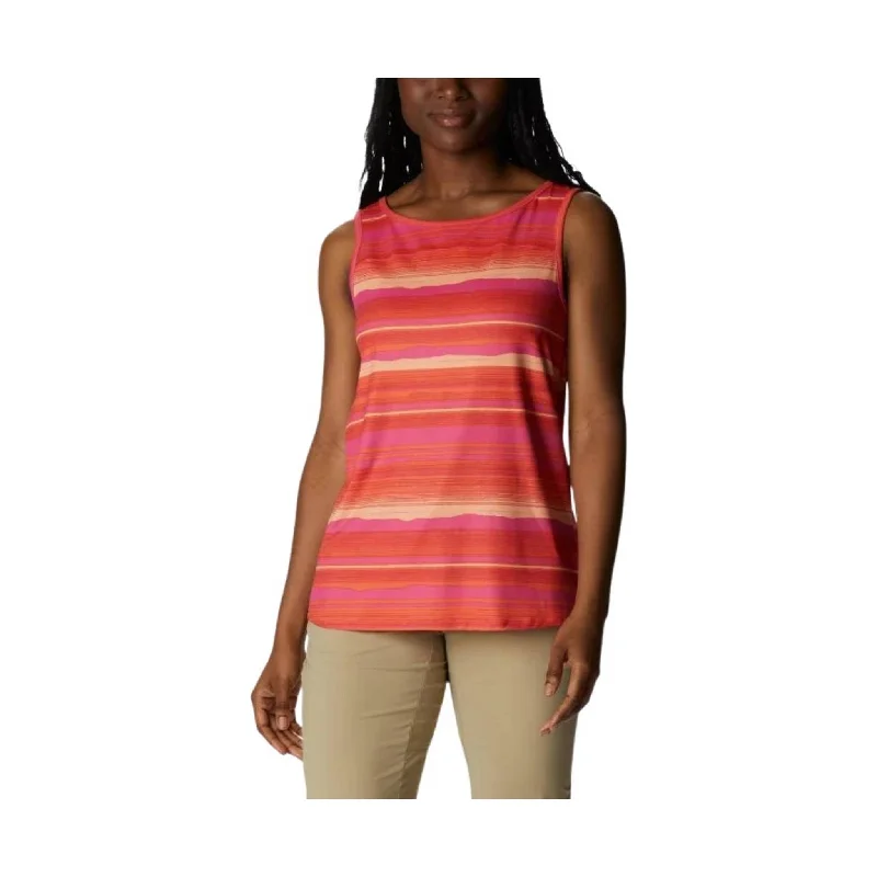 Columbia Women's Chill River Tank - Sunset Orange/Horizons Stripe FINAL SALE Scandinavian