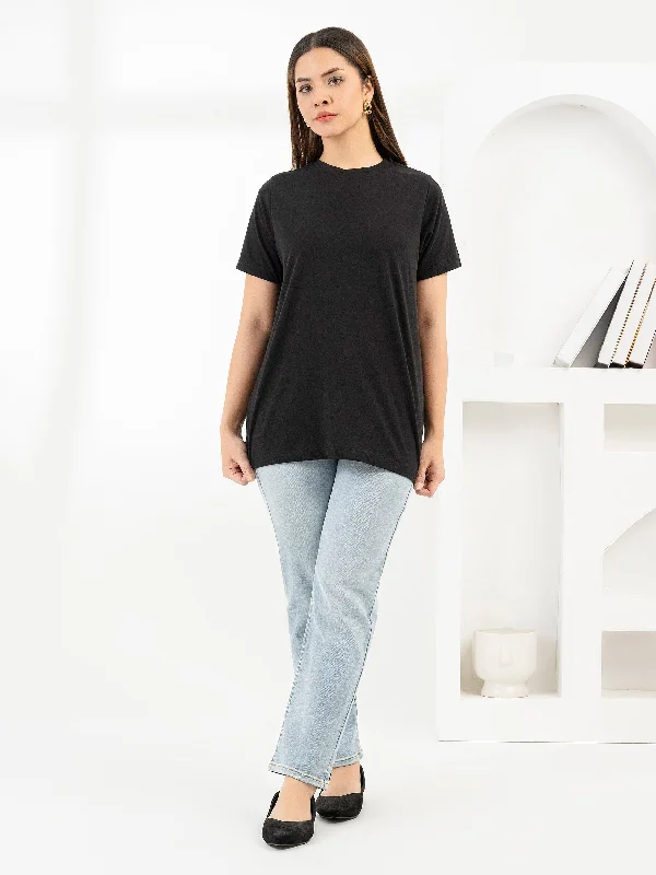 Dyed Jersey T-Shirt Cozy Women's Winter