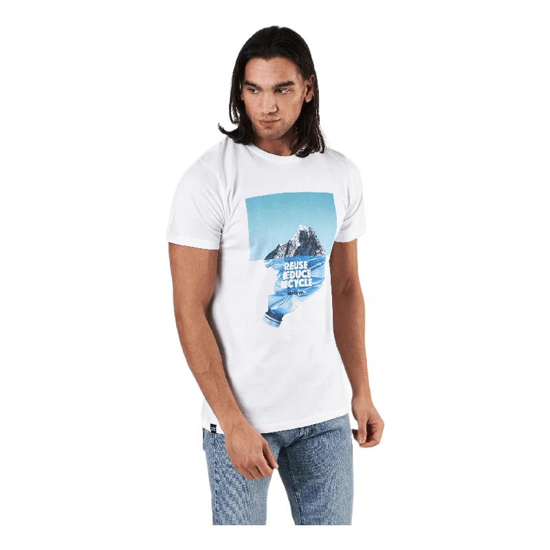 T-shirt Stockholm Recycle Moun White Sustainable Organic
