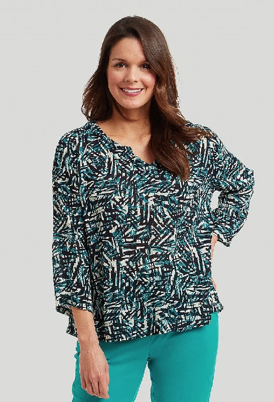 Safari Print Tina Top – Multi Sporty Women's Athleisure 
