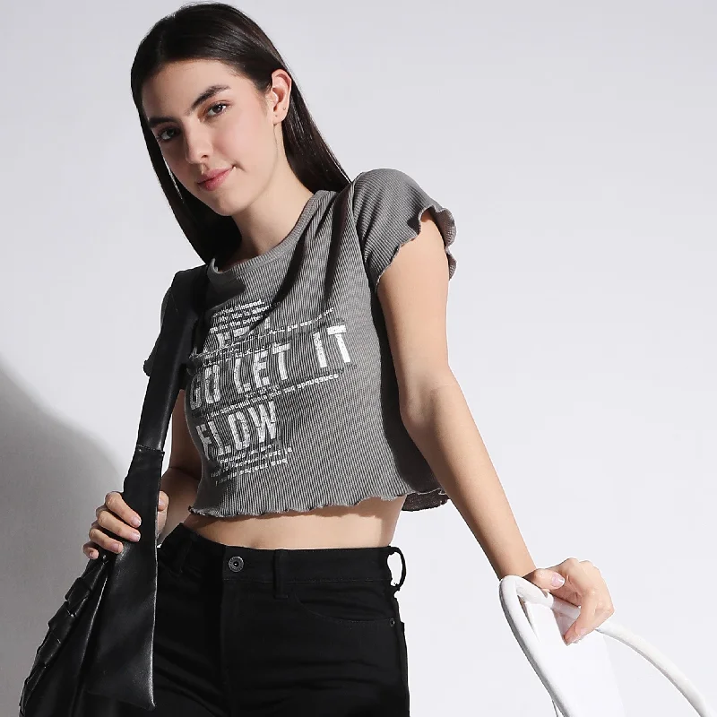 Slim Fit Printed Short Sleeve with Front Print Crop T-Shirt Artistic Women's Hand - painted Slim Fit Printed Short Sleeve with Front Print Crop T-Shirt Artistic Women's Hand - painted
