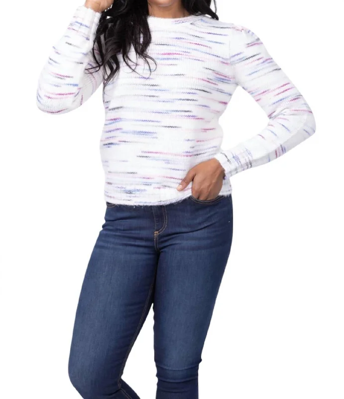 Space Dye Sweater In Purple Earthy Women's Hemp - based