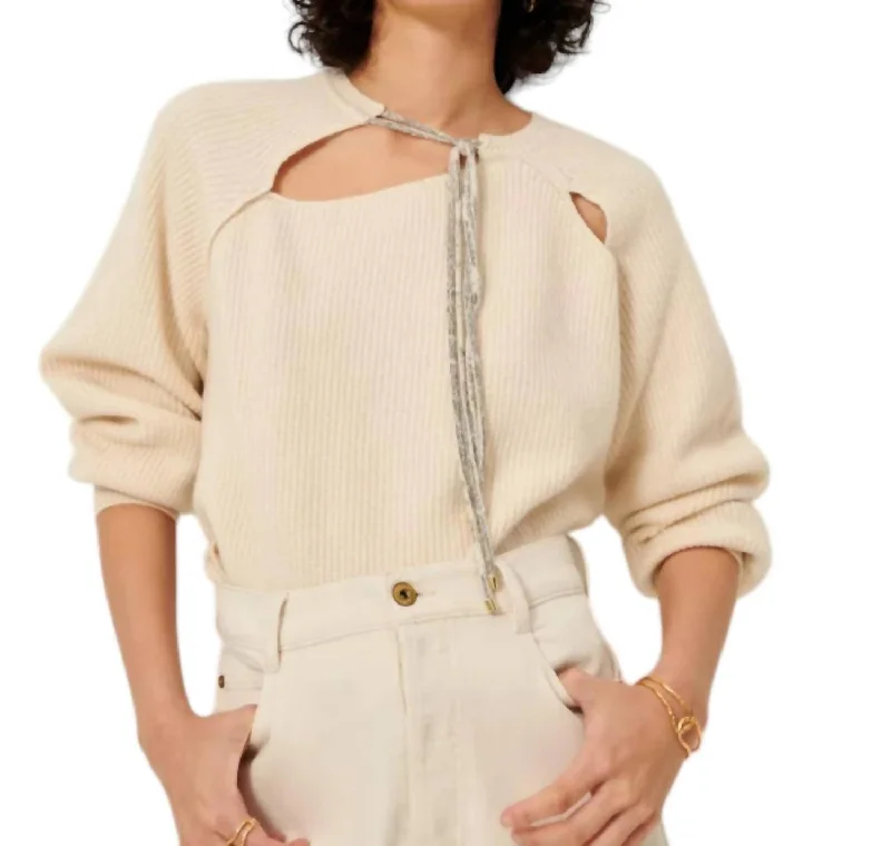 Marcia Sweater In Fleur De Sel Bold Women's Statement