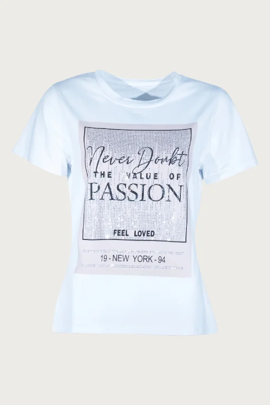 14211007  Front Print Top Long Sleeve  - White Edgy Women's Punk