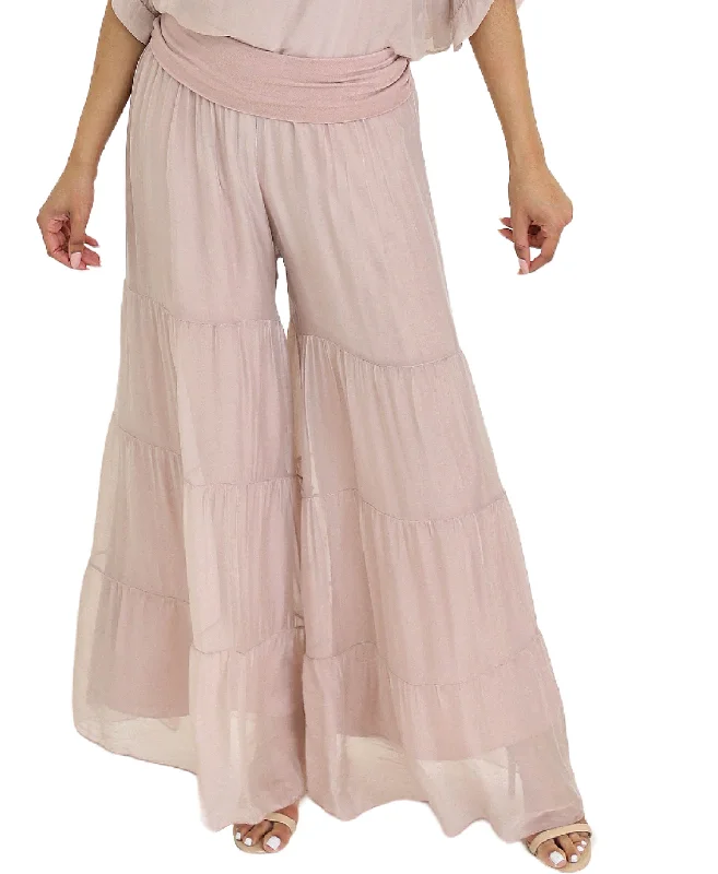 Silk Tiered Pants Country