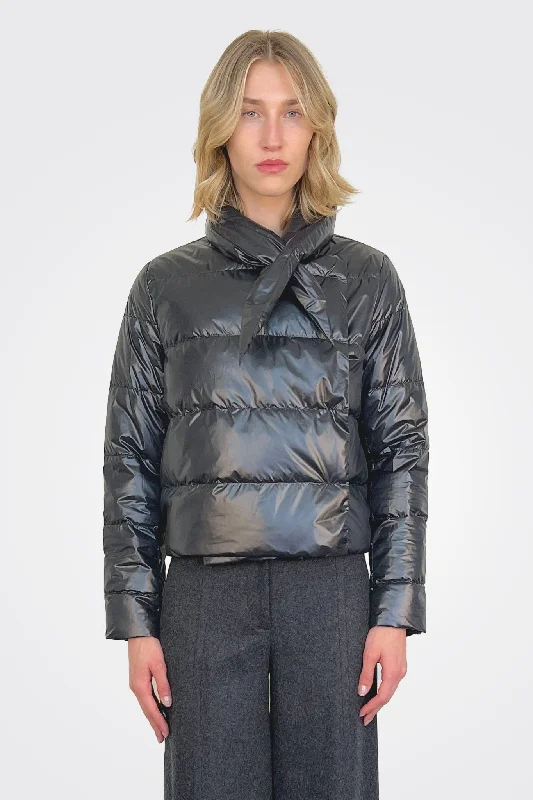 Padded Down Jacket - Nero Dynamic Women's Moto