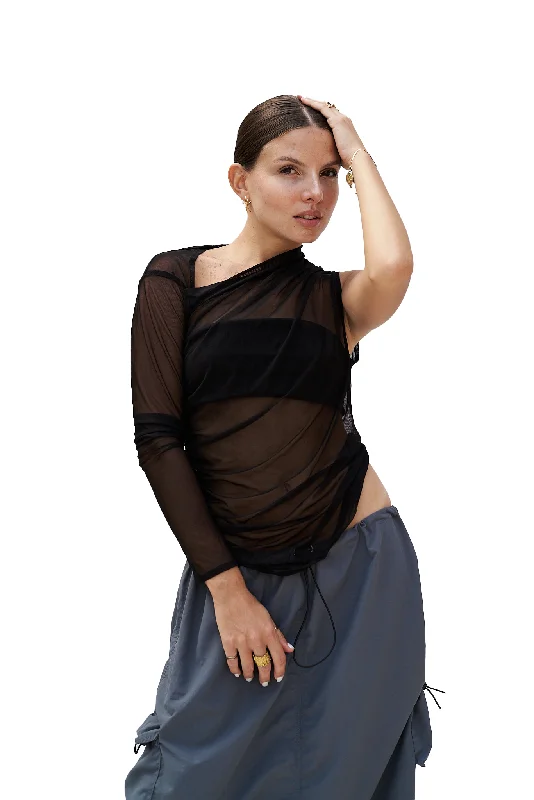 MESH BLACK SHIRT Street