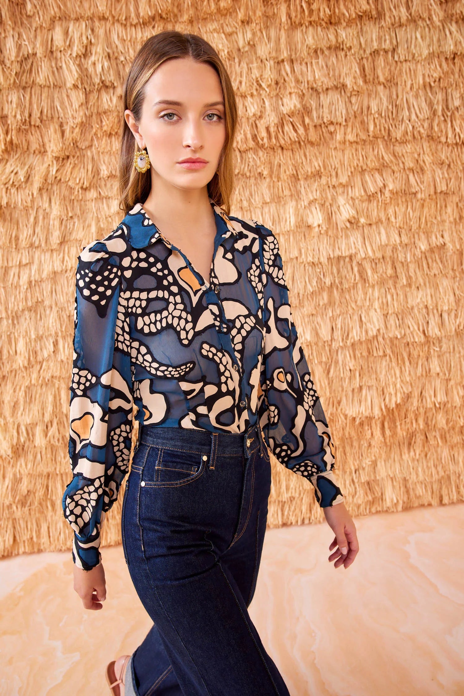 Hera Blouse - Celestine Artistic Women's Hand - painted