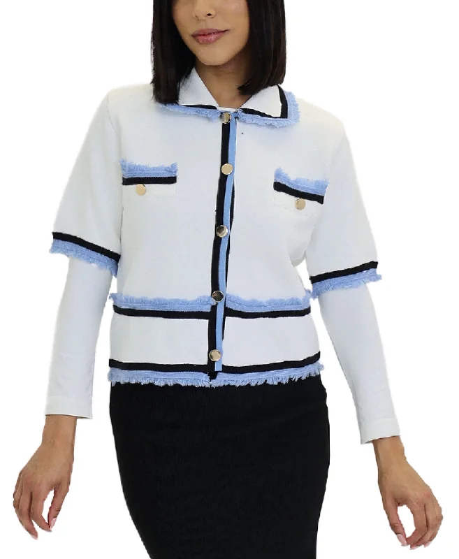 Top w/ Frayed Edges Preppy Women's College