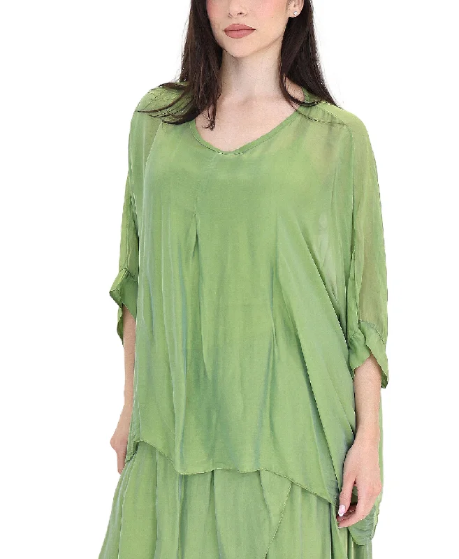 Asymmetrical Silk Top Cool Women's Skate