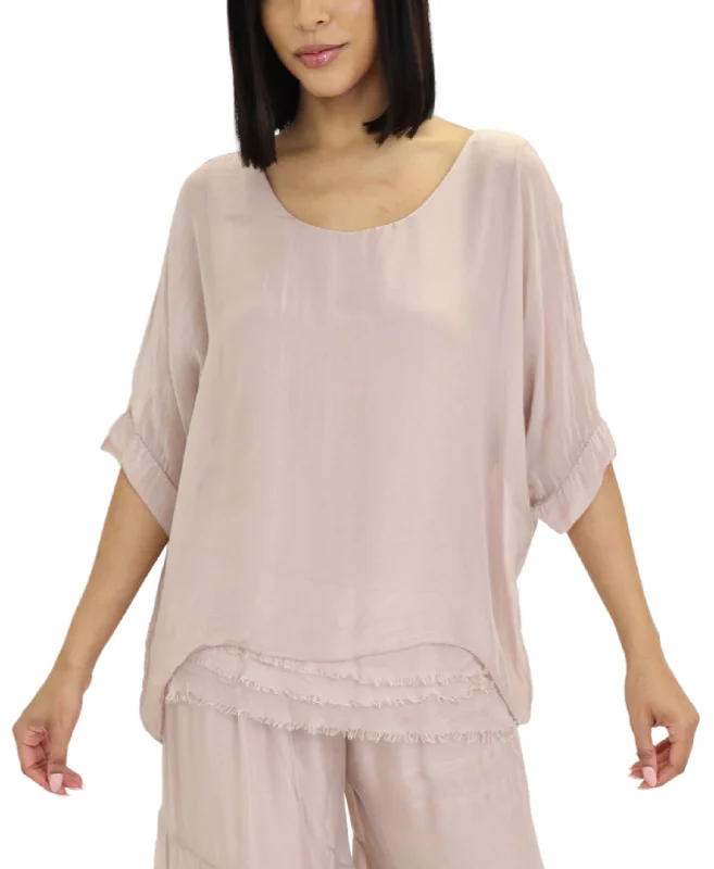 Silk Top w/ Frayed Edges purpose