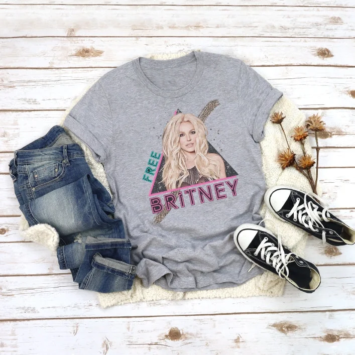 Free Britney Triangle Tee Sleek Women's Metallic