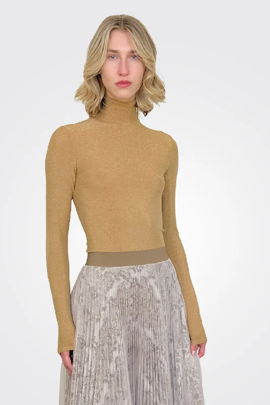 Lurex Turtleneck - Oro Tough Women's Military - inspired
