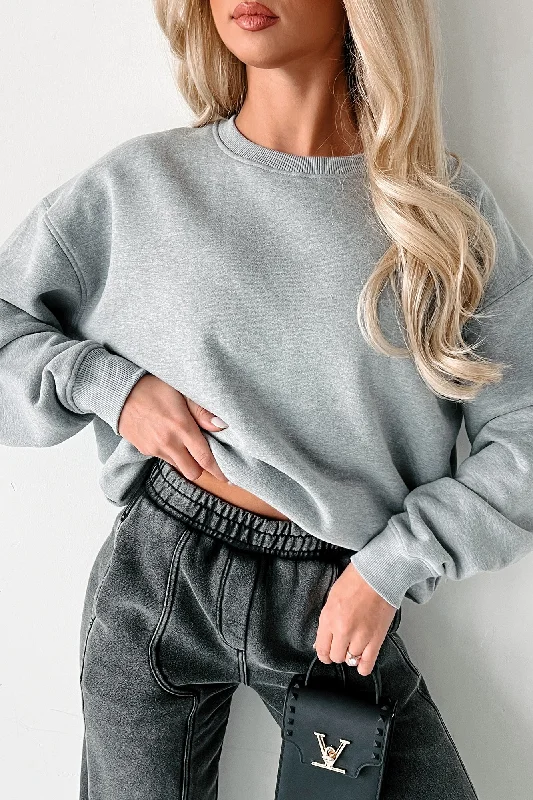 Simple Appreciation Crewneck Sweatshirt (Heather Grey) Minimalist Women's Casual