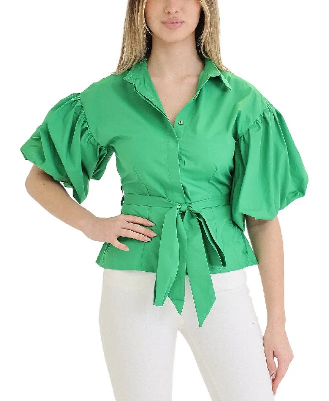 Shirt w/ Puff Sleeves British Gentlewoman Style