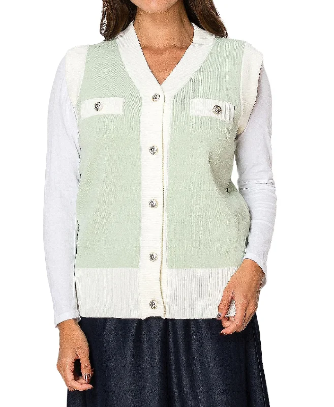 Colorblock Vest Sharp Women's Italian