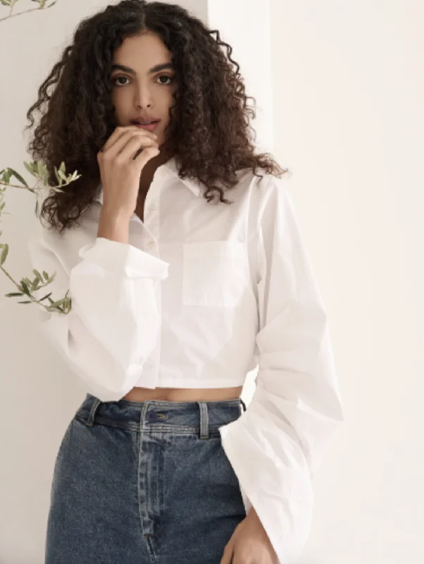 Raquel Top - White Monochromatic Office Style