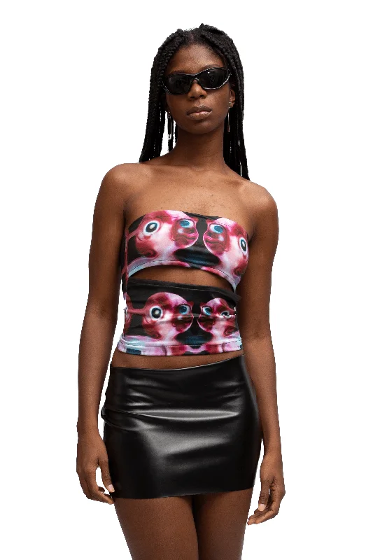 ISLA STRAPLESS TOP Cozy Women's Sherpa - lined