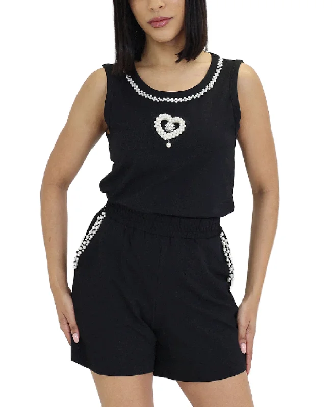 Heart Top w/ Pearls & Shorts - 2 Pc Set Tough Women's Military - inspired