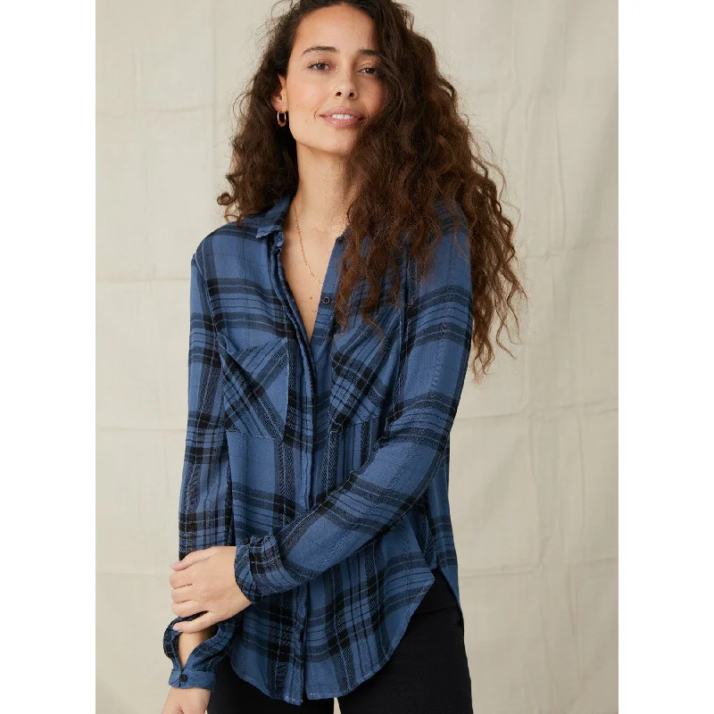 Button Down Hipster Shirt Athletic Women's High - 