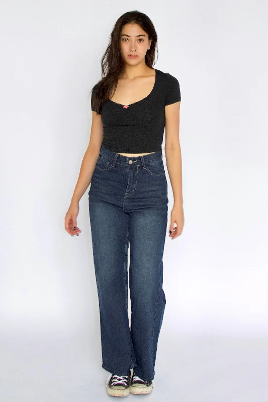 SCG MADE |Chloe Pointelle Baby Tee Laid - back Women's Style