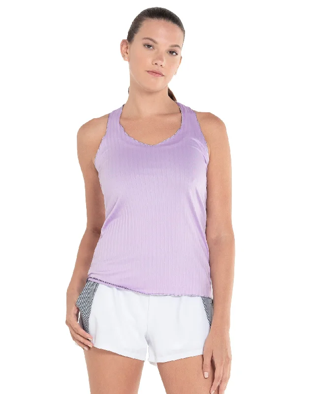 195769-513 | PLEATED V-NECK TANK LUCKY IN LOVE | BLISS Preppy Women's College