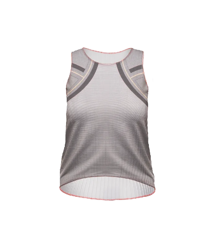196048-025 | SCULPT PLEATED TANK | ASPHALT Preppy Women's College