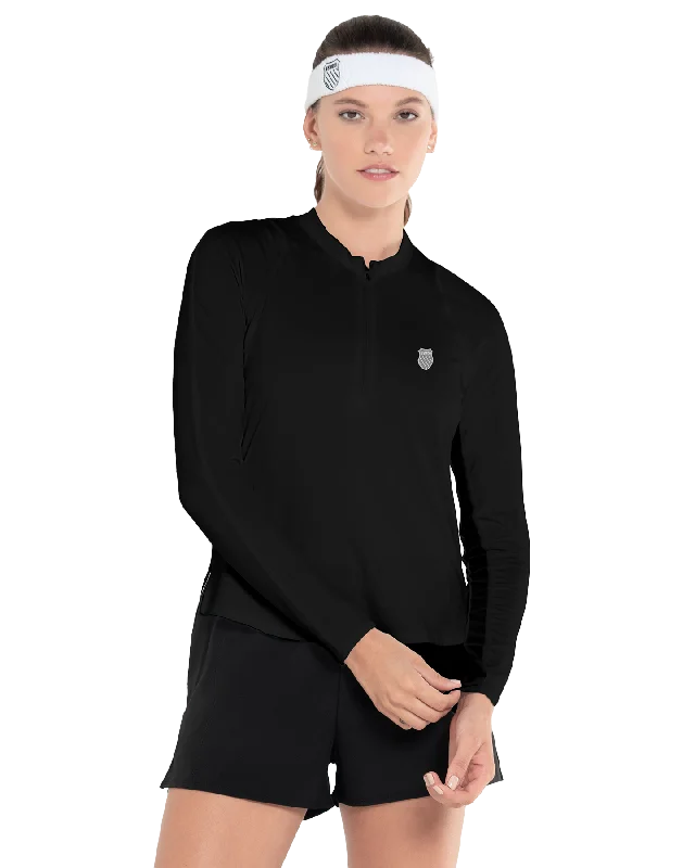197695-008 | EXCEL ZIP L/S | BLACK Sophisticated Women's 