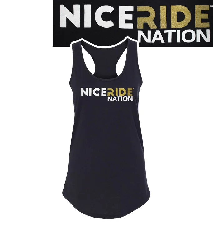 24 Karat - Black Next Level Tank Top for Women - Yoga Top, Racerback Tank Top Sophisticated Women's Tailored