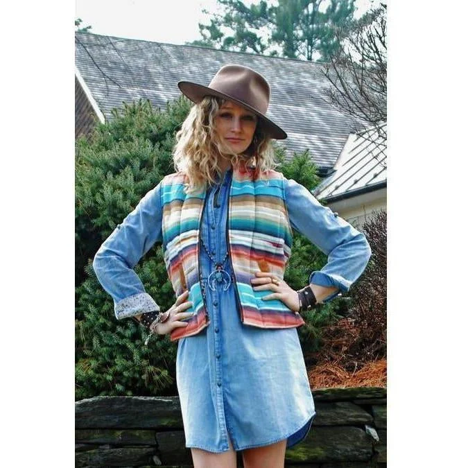 Tasha Polizzi Women's Serape Albuquerque Vest Vintage Women's 1970S 