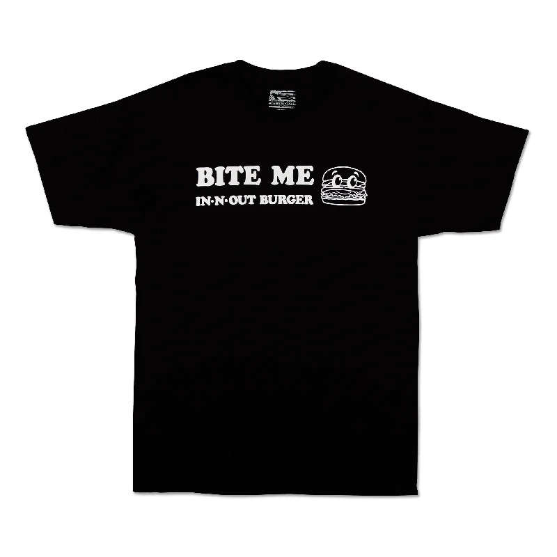 Bite Me T-Shirt Black Laid - back Women's Style