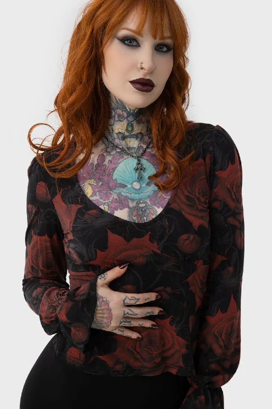 Blood Rose Top Geometric