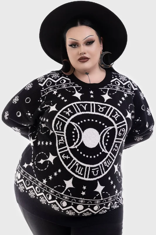 Cosmic Hallowmas Sweater [PLUS] Sleek Women's 