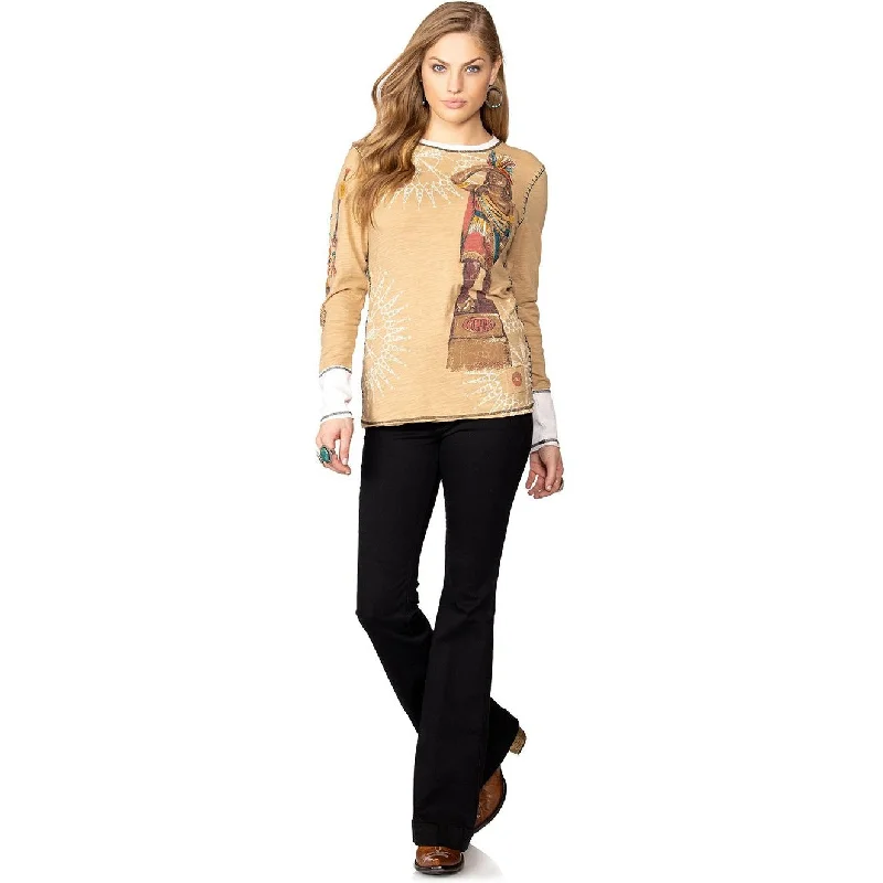 Double D Ranchwear Tobacco Salesman Tee Classic Women's Pin - striped
