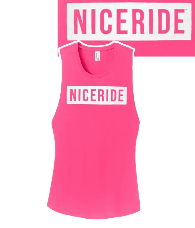 Influencer - Pink Or White District 100% Cotton Women's Muscle Tank Refined Women's Hand - crafted
