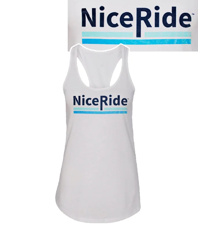 Low Tide - White Next Level Women's Racerback Tank Top Dapper Women's Bow - adorned