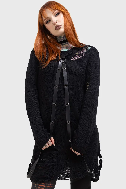 Lunar Grit Sweater Casual Women's Japanese 